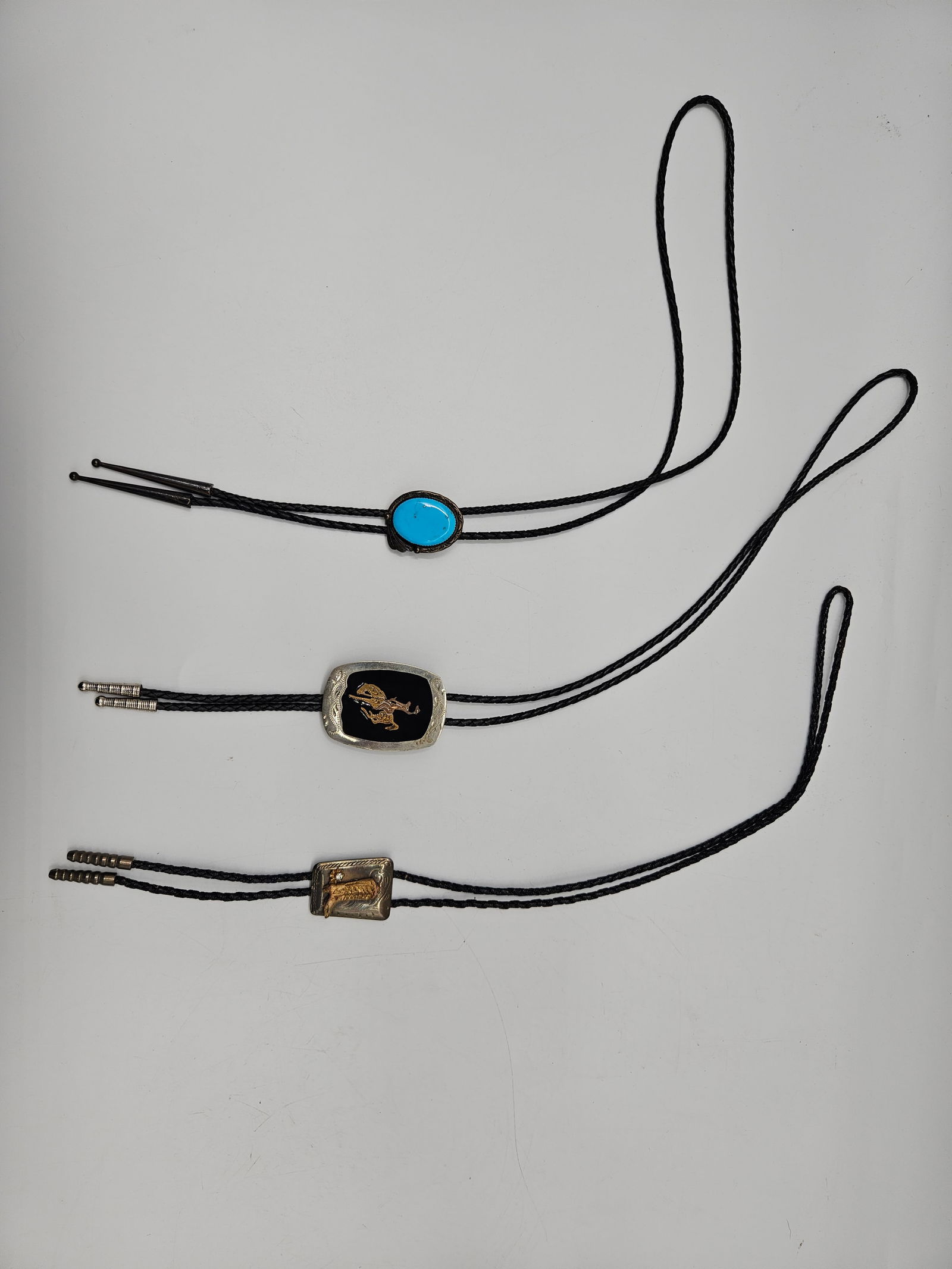 Collection of Three Vintage Sterling Silver Bolo Ties (1 of 7)