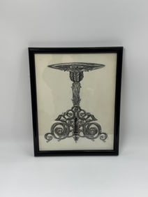 Ornate Table Design Drawing by Klinebert (1940)