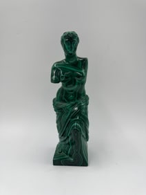 Malachite Figure of a Draped Woman