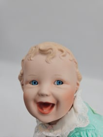 Vintage Porcelain Baby Doll with Outfit