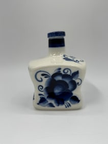 Gzhel Porcelain Bottle with Stopper