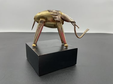 Steampunk-Inspired Metal Elephant Sculpture - Box 3