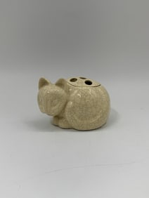 Cat-Shaped Ceramic Flower Frog by Tiffany & Co. (1978)
