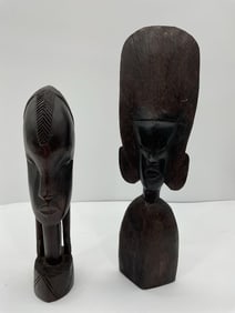 Hand-Carved African Tribal Busts - Box 4
