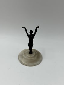 Art Deco Bronze Figure on Marble Base
