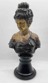 Bronze Patina Bust of a Lady
