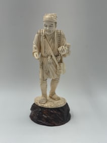 Japanese Carved Bone Figural Okimono