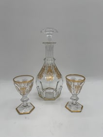 Baccarat Harcourt Empire crystal decanter set