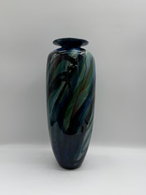 Modern Romanian Hand Blown Art Vase by Nemtoi