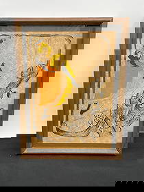 Henri de Toulouse-Lautrec 'Jane Avril' Print: Print of the poster 'Jane Avril' by Henri de Toulouse-Lautrec. Framed. Dimensions: 14 x 10 inches.