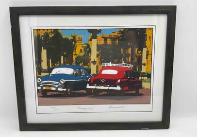 "Parqueo" by Romero (Cuban) Serigraph