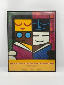 Romero Britto “Education: A Cause for Celebration?? Poster (1992)