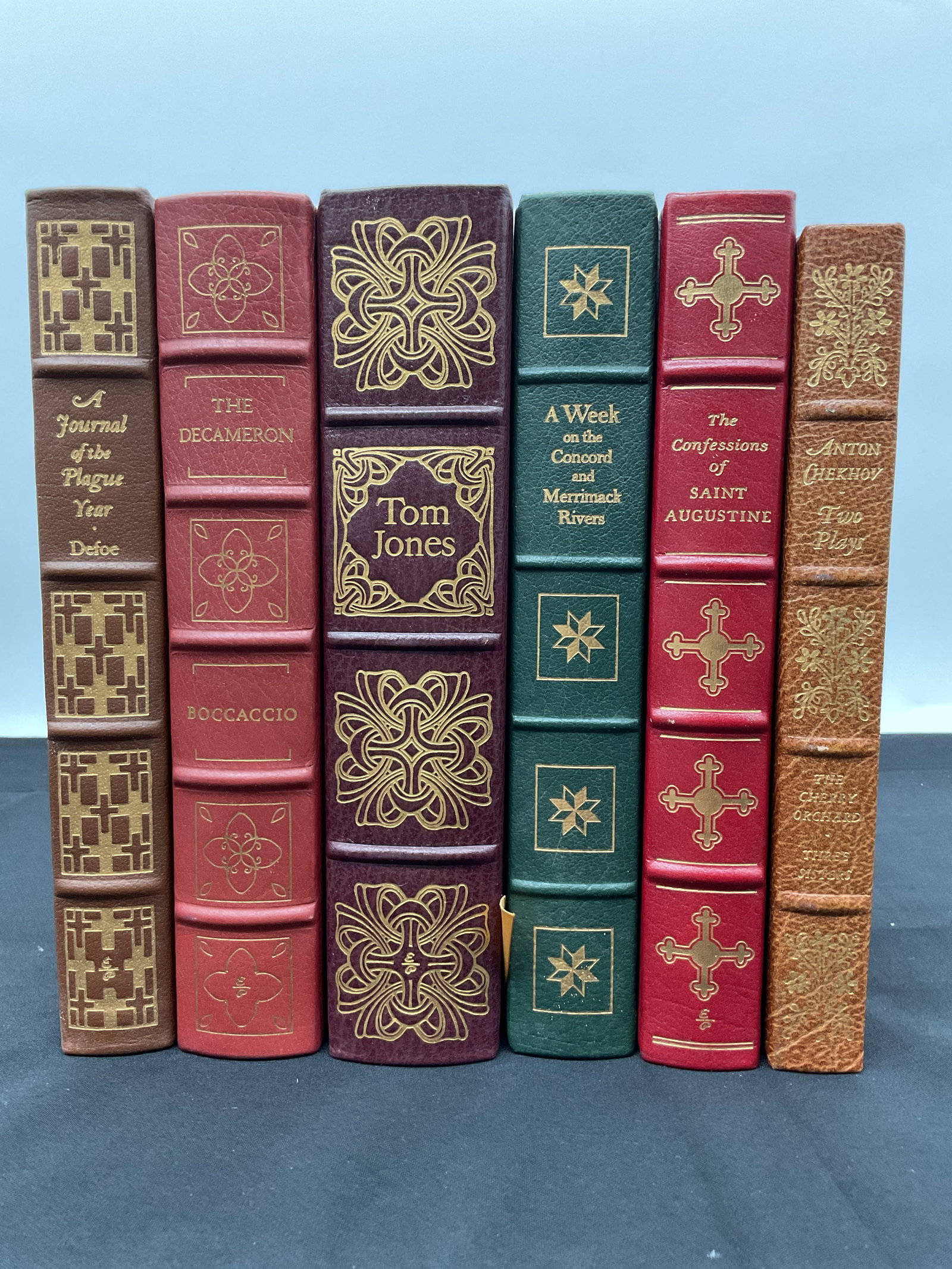 Six Leather Bound Novels (1 of 3)