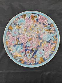 Decorative Floral Porcelain Charger Plate