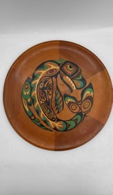 Northwest Coast Style Painted Wooden Platter