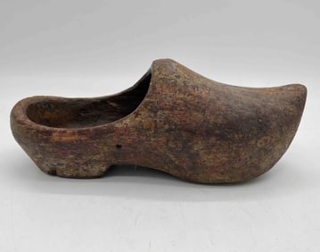 Antique Hand-Carved Wooden Clog