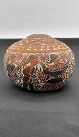 Mate Burilado," a traditional Peruvian Folk Art Gourd