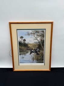 "Anhinga" by Phil Capen (American, Florida) Lithograph