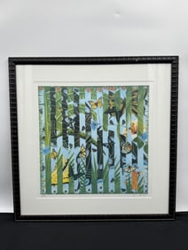 "War of the butterflies" by Ian M. Ball (Australian, 1929-2017) Lithograph