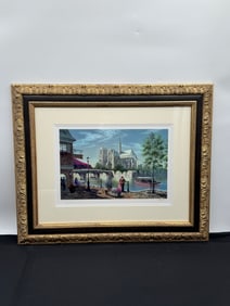 "Noon in Paris" by Ken Shotwell (American, b.1950) Seriolithograph