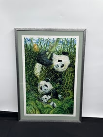 "Endangered Pandas" by Susan Andreason (American, b.1948) Print