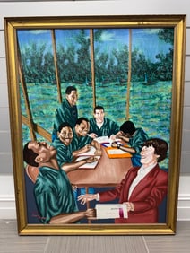 "The path of success" by David Schor (American) Oil on Board