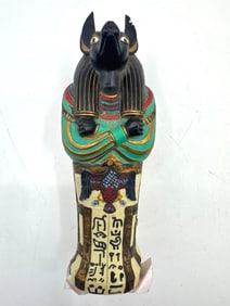 Anubis Sarcophagus with Mummy Figurine