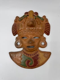 Mayan Style Carved Wall Mask