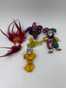 Mardi Gras Figural Magnets, Set of Four
