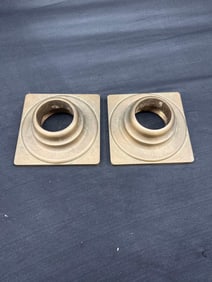 Pair of Vintage Industrial Brass Mounting Collars