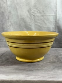 Vintage Banded Yellow Ware Bowl 1890-1910
