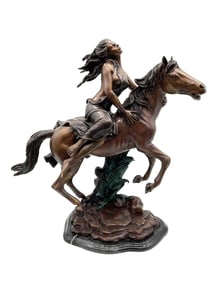 "Free Spirit" Bronze Sculpture - Artist Unknown