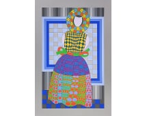 Victor Vasarely 'Fille Fleur' (Silver)