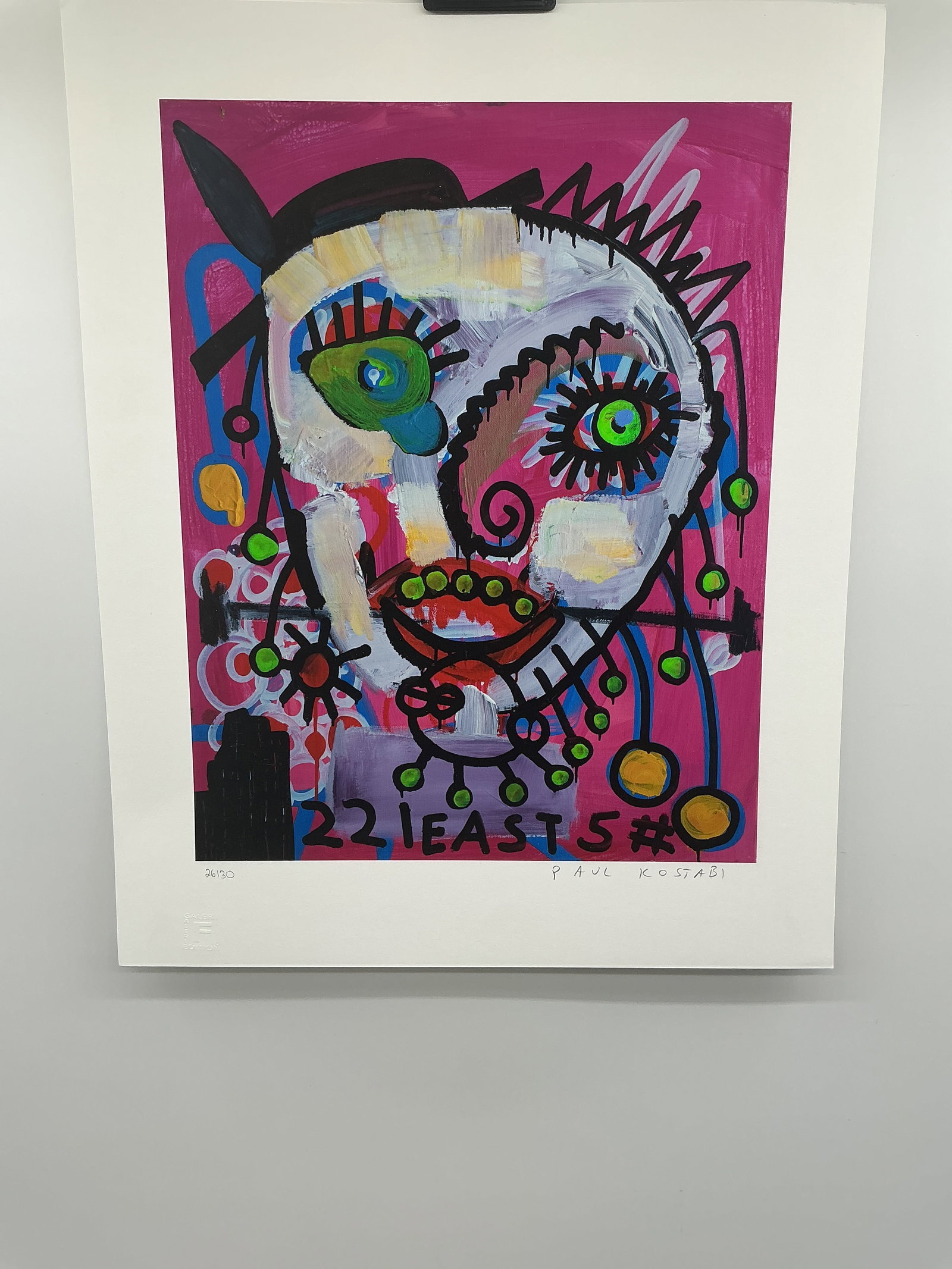 Paul Kostabi Super Material: Medium: Giclee On Paper Edition: Of 30 Size: 24 x 19 inches Additional Details: Hand signed and numbered by the artist. Artwork in excellent