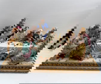 Capodimonte Last Supper Porcelain Scene