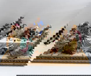 Capodimonte Last Supper Porcelain Scene