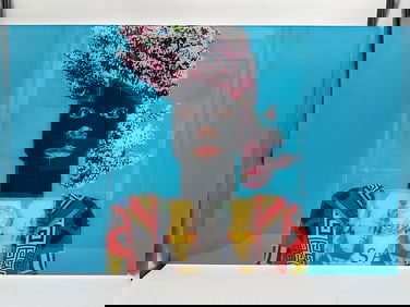 Urban Mask with Floral Overlay by Carlos Felix (Mexico, B. 1981)