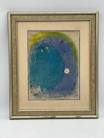 Mother and Child Before Notre Dame by Marc Chagall (Belarus, 1887-1985) Lithograph