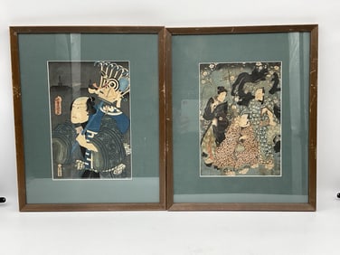 Pair of Framed Japanese Woodblock Prints