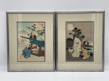 Pair of Framed Japanese Woodblock Prints