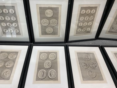 Set of 12 Giovanni Domenico Campiglia (italy, 1692-1768) Engravings