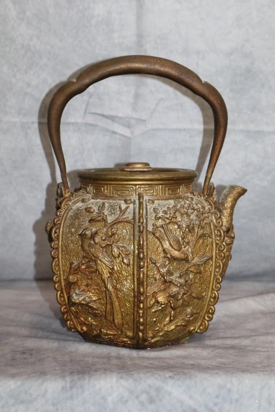 Antique Chinese Brass Tea Kettle (1 of 7)