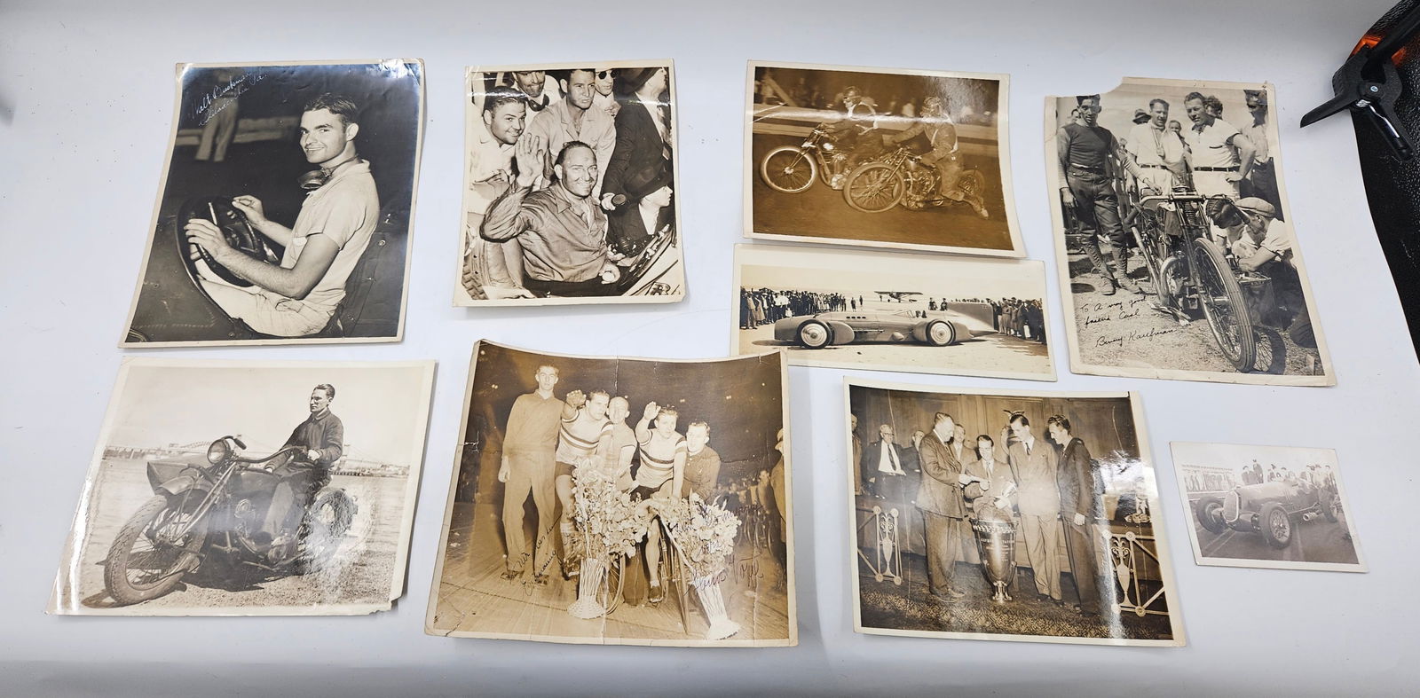 Assorted historical photographs and sketches boxing, car racing, etc (1 of 15)