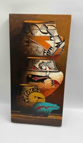 "Southwestern Pottery Still Life" by Michael McCullough (American, b.1951) Oil on Canvas