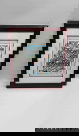 "Coney Island" by Charles Fazzino (American, b.1955) Serigraph: Description: Colorful 3D pop art depiction of Coney Island by Charles Fazzino. Features carnival rides, boardwalk scenes, and playful figures in his signature vibrant and detailed style. Presented fra