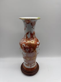 Porcelain Vase with Peacock and Floral Motif