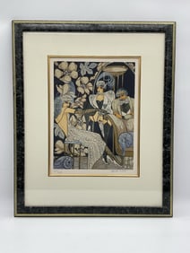 Art Deco Soirée by Miriam Dauber (Israeli, b.1946) Serigrpah