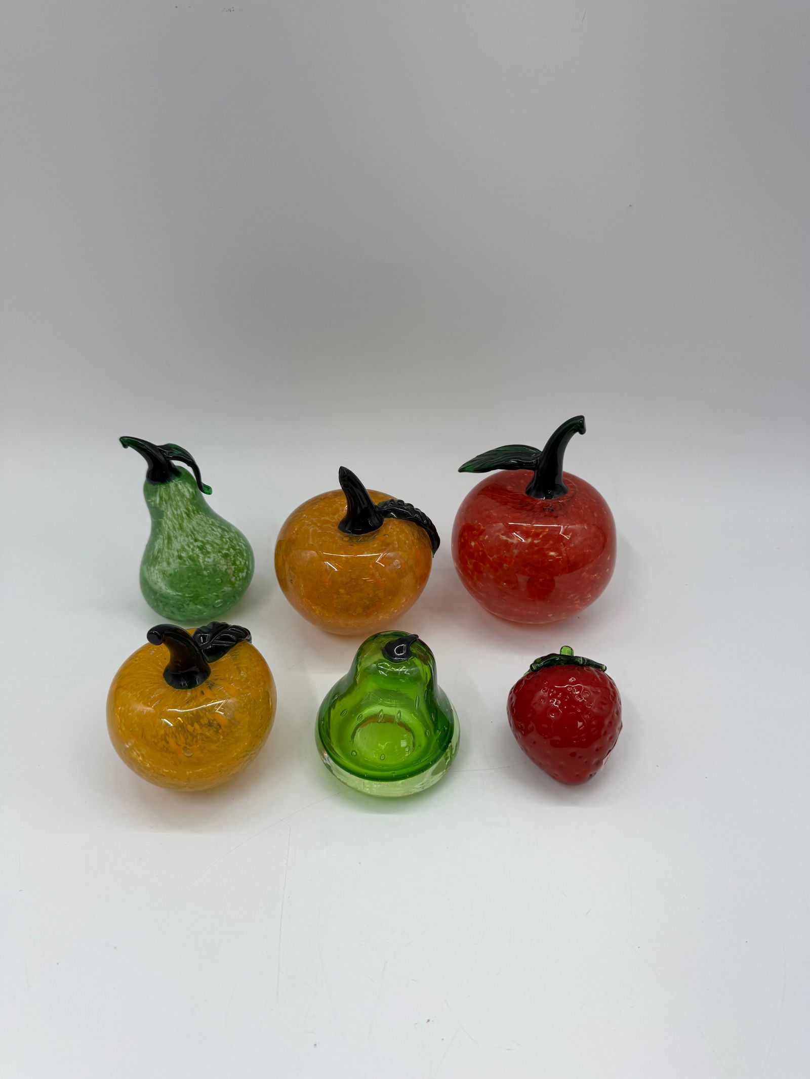 Set of Six Small Murano Glass Fruit Figurines (1 of 2)