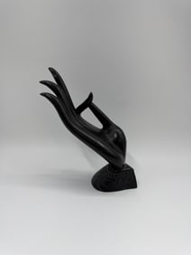 Black Resin Hand Wall Sculpture