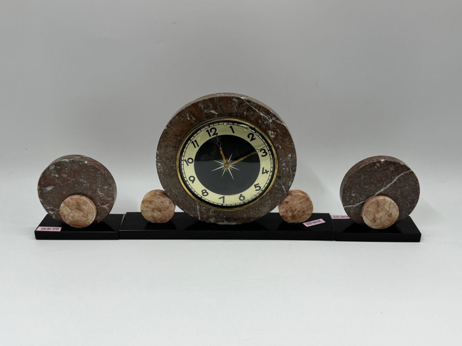 Marble Desk Clock with Spheres (1 of 3)